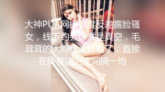 大神PUA网撩极度反差露脸骚女，线下约会居然是真空，毛茸茸的大鲍鱼太好看了，直接在快餐店卫生间搞一炮